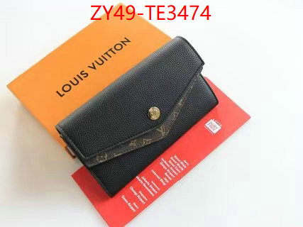 LV Bags(4A)-Wallet,fashion replica ,ID: TE3474,$: 49USD