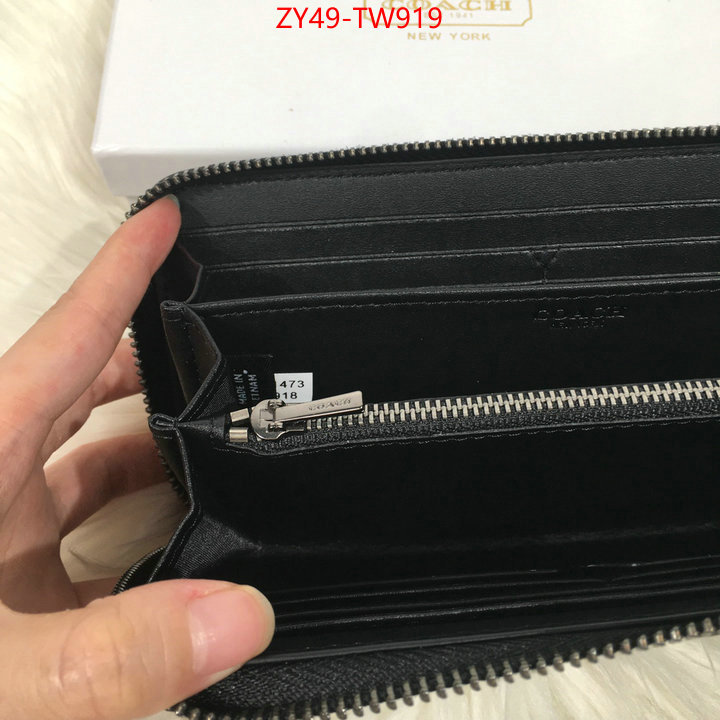 Coach Bags(4A)-Wallet,new designer replica ,ID: TW919,$: 49USD