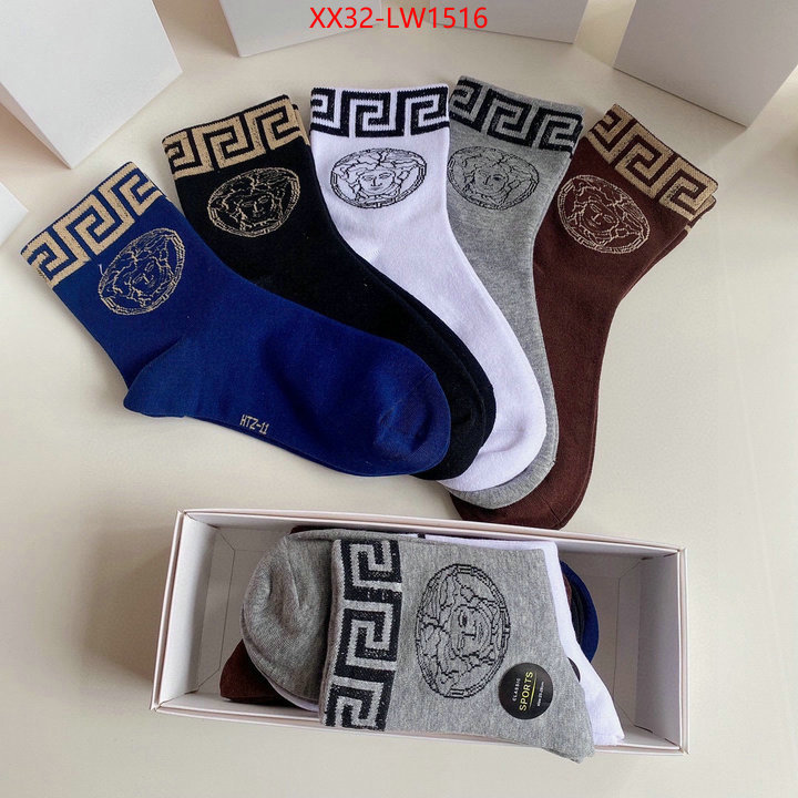 Sock-Versace,best quality designer , ID: LW1516,$: 32USD