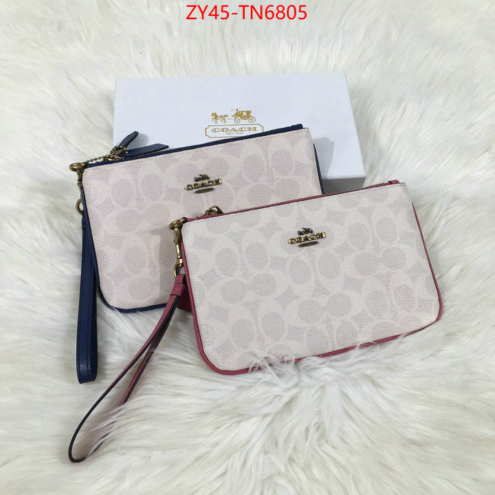 Coach Bags(4A)-Wallet,high quality aaaaa replica ,ID: TN6805,$: 45USD