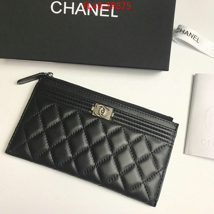 Chanel Bags(4A)-Wallet-,ID: TP875,$: 49USD