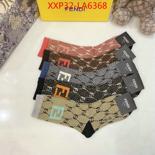 Sock-Fendi,what is a 1:1 replica , ID: LA6368,$: 32USD