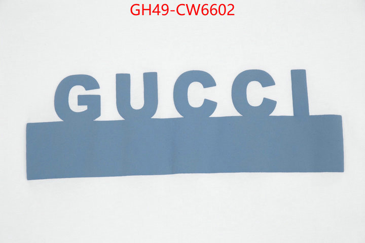 Clothing-Gucci,high quality 1:1 replica , ID: CW6602,$: 49USD