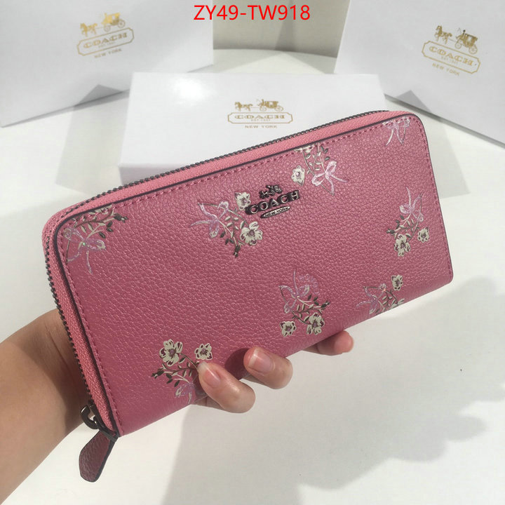 Coach Bags(4A)-Wallet,new designer replica ,ID: TW918,$: 49USD