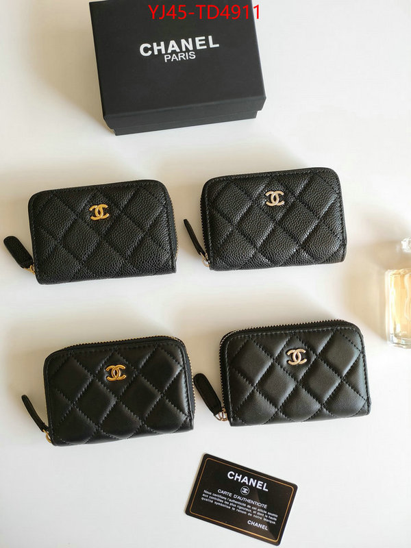 Chanel Bags(4A)-Wallet-,ID: TD4911,$: 45USD