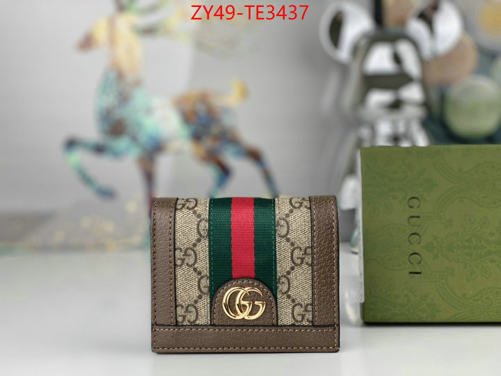 Gucci Bags(4A)-Wallet-,mirror quality ,ID: TE3437,$: 49USD