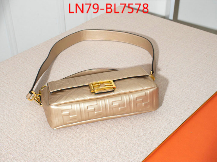 Fendi Bags(4A)-Baguette-,replica 2023 perfect luxury ,ID: BL7578,$: 79USD