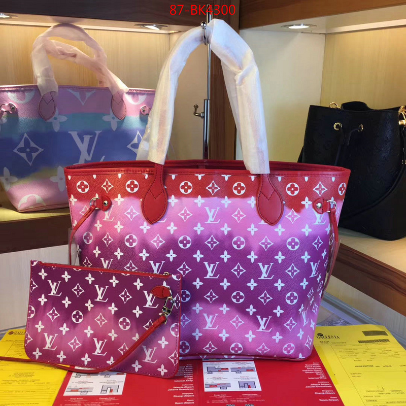 LV Bags(4A)-Neverfull-,shop now ,ID: BK4300,$: 87USD