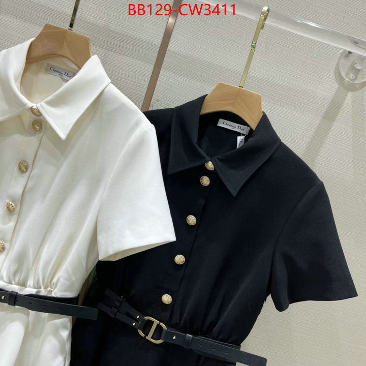 Clothing-Dior,shop cheap high quality 1:1 replica , ID: CW3411,$: 129USD