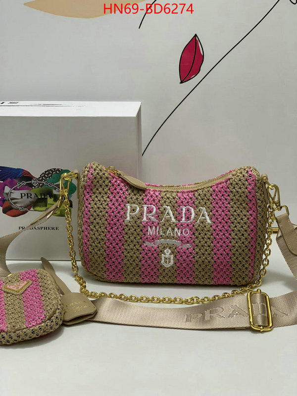 Prada Bags(4A)-Re-Edition 2005,best replica 1:1 ,ID: BD6274,$: 69USD