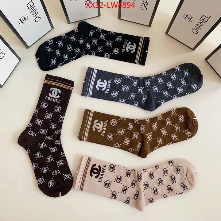 Sock-Chanel,replica us , ID: LW4894,$: 32USD