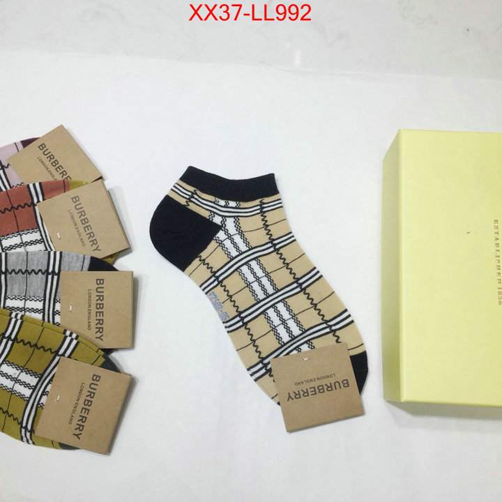 Sock-Burberry,designer 1:1 replica , ID: LL992,$:37USD