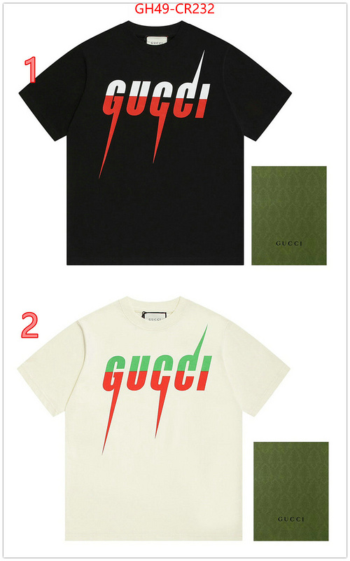 Clothing-Gucci,buy luxury 2023 , ID: CR232,$: 49USD