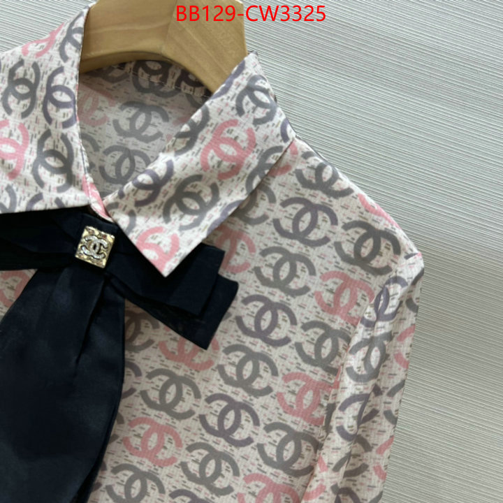 Clothing-Chanel,replica 1:1 high quality , ID: CW3325,$: 129USD