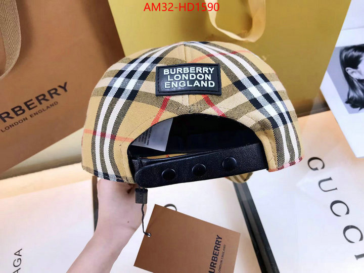 Cap (Hat)-Burberry,aaaaa+ quality replica , ID: HD1590,$: 32USD