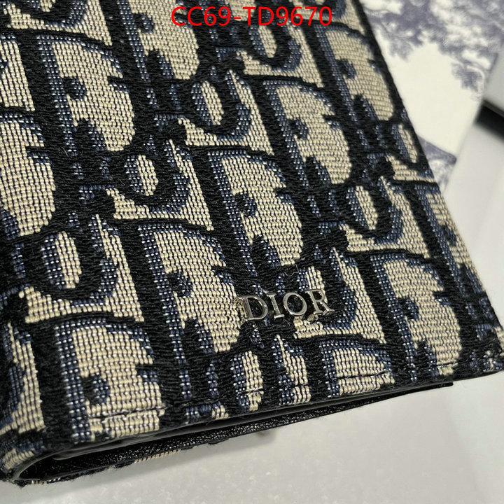 Dior Bags(TOP)-Wallet-,ID: TD9670,$: 69USD