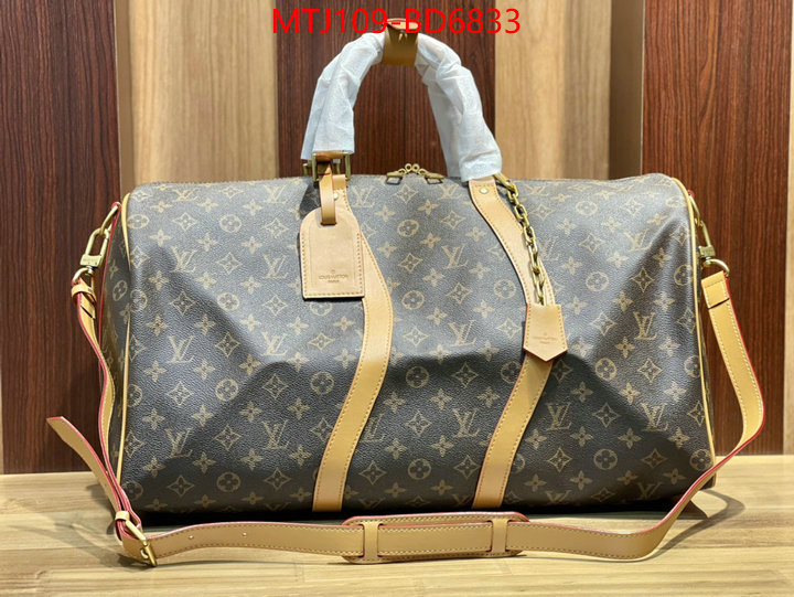 LV Bags(4A)-Keepall BandouliRe 45-50-,1:1 replica ,ID: BD6833,$: 109USD