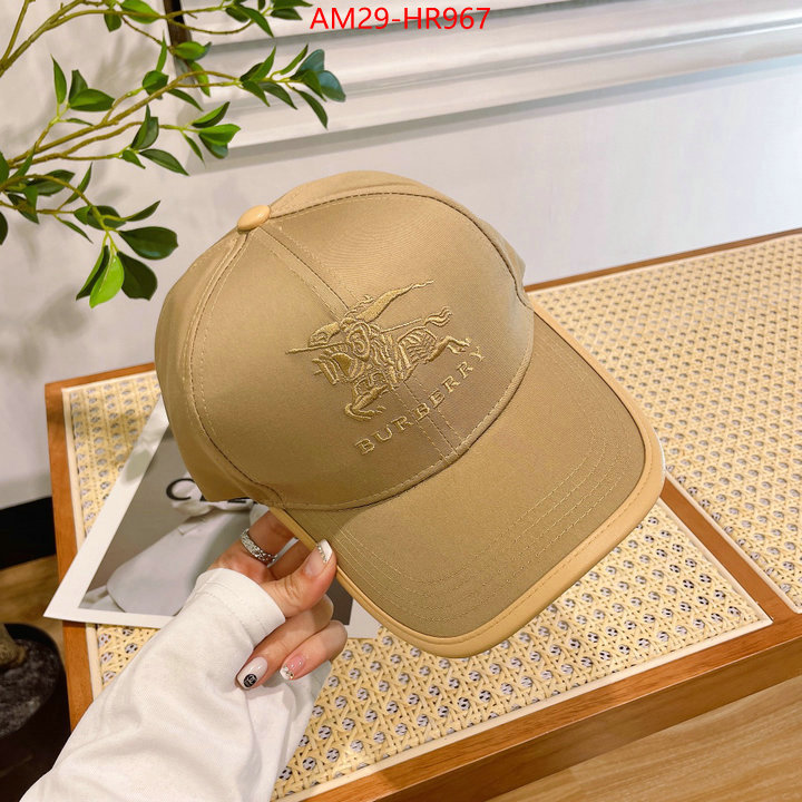 Cap (Hat)-Burberry,highest quality replica , ID: HR967,$: 29USD