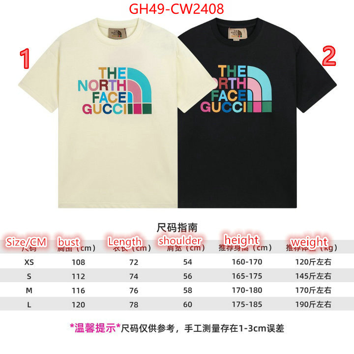 Clothing-Gucci,high quality perfect , ID: CW2408,$: 49USD