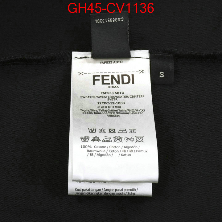 Clothing-Fendi,aaaaa customize , ID: CV1136,$: 45USD