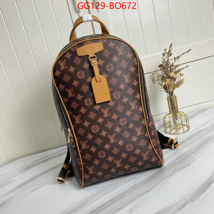 LV Bags(4A)-Backpack-,buy online ,ID: BO672,$: 129USD