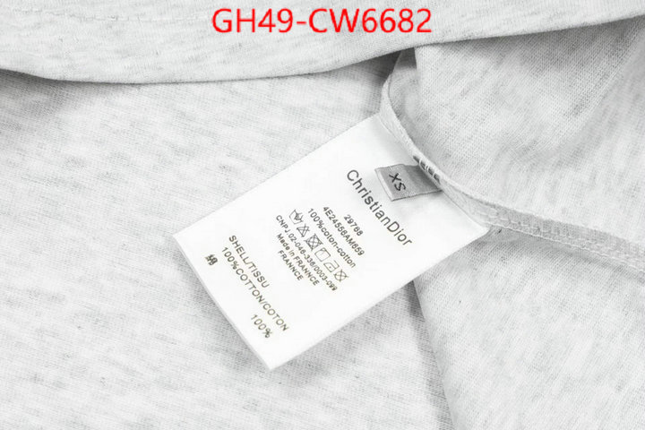 Clothing-Dior,replica aaaaa+ designer ,ID: CW6682,$: 49USD