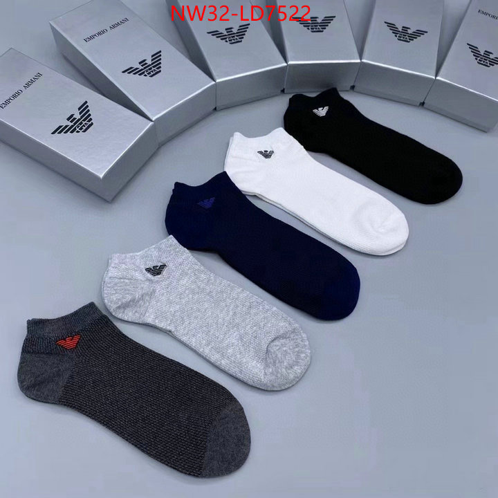 Sock-Armani,2023 perfect replica designer , ID: LD7522,$: 32USD