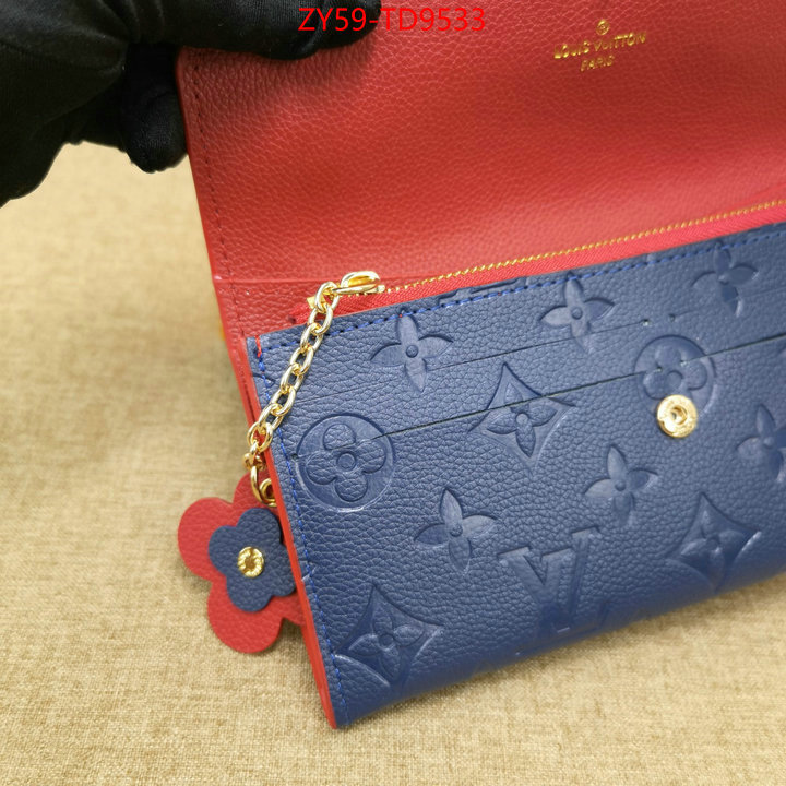 LV Bags(4A)-Wallet,online ,ID: TD9533,$: 59USD