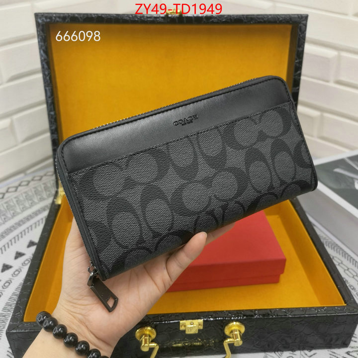 Coach Bags(4A)-Wallet,designer replica ,ID: TD1949,$: 49USD