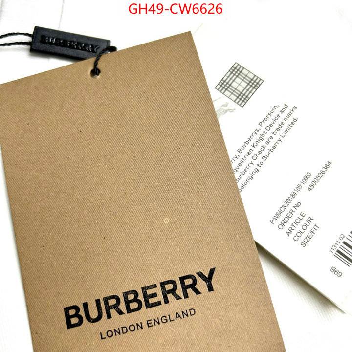 Clothing-Burberry,replica 1:1 high quality , ID: CW6626,$: 49USD