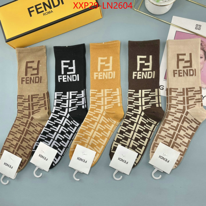 Sock-Fendi,shop the best high quality , ID: LN2604,$: 29USD