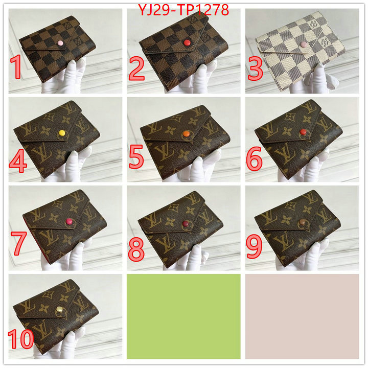 LV Bags(4A)-Wallet,ID: TP1278,$: 29USD