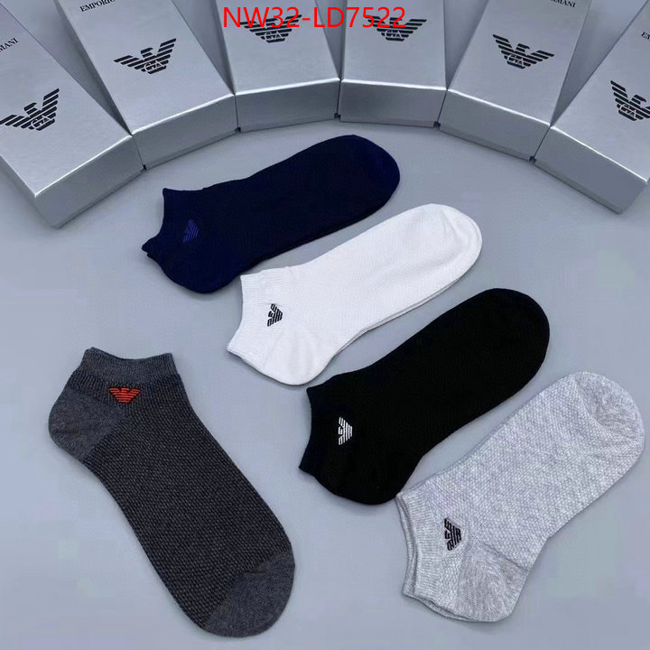 Sock-Armani,2023 perfect replica designer , ID: LD7522,$: 32USD