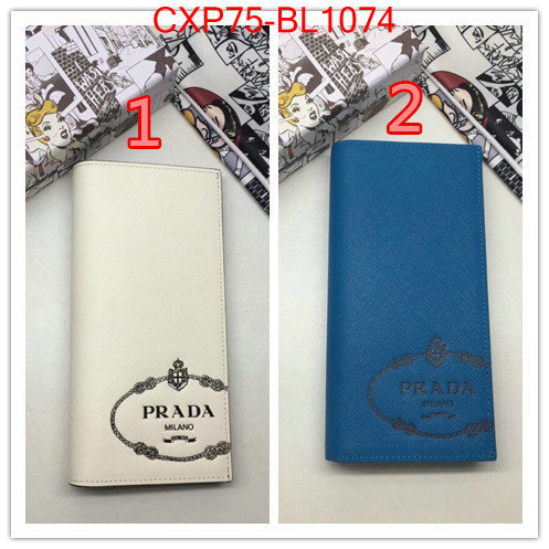 Prada Bags(TOP)-Wallet,ID: BL1074,$: 75USD