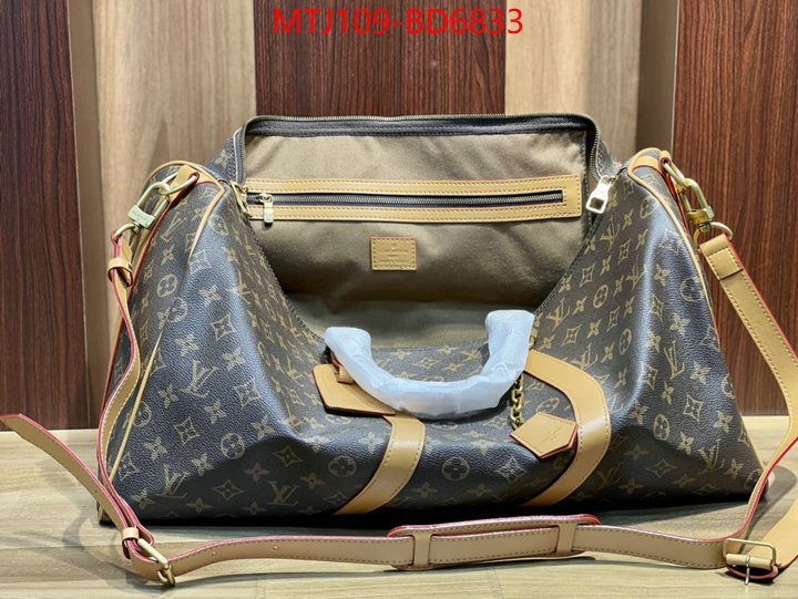 LV Bags(4A)-Keepall BandouliRe 45-50-,1:1 replica ,ID: BD6833,$: 109USD