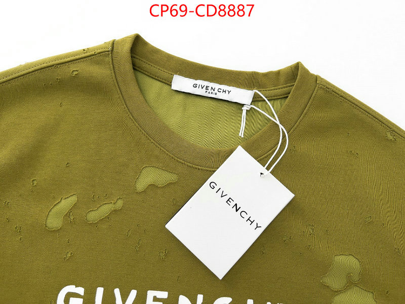 Clothing-Givenchy,2023 aaaaa replica customize ,ID: CD8887,$: 69USD