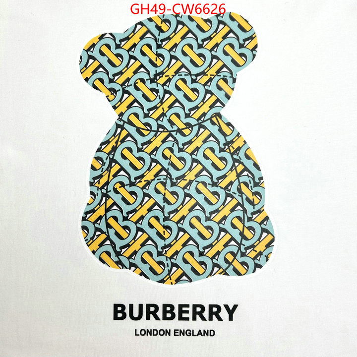 Clothing-Burberry,replica 1:1 high quality , ID: CW6626,$: 49USD