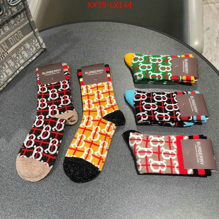 Sock-Burberry,at cheap price , ID:LX144,$: 39USD