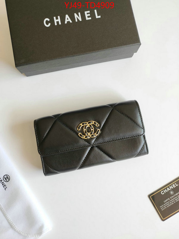 Chanel Bags(4A)-Wallet-,ID: TD4909,$: 49USD