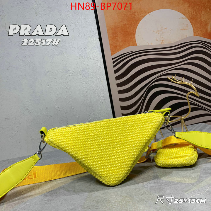Prada Bags(4A)-Triangle,mirror copy luxury ,ID: BP7071,$: 89USD