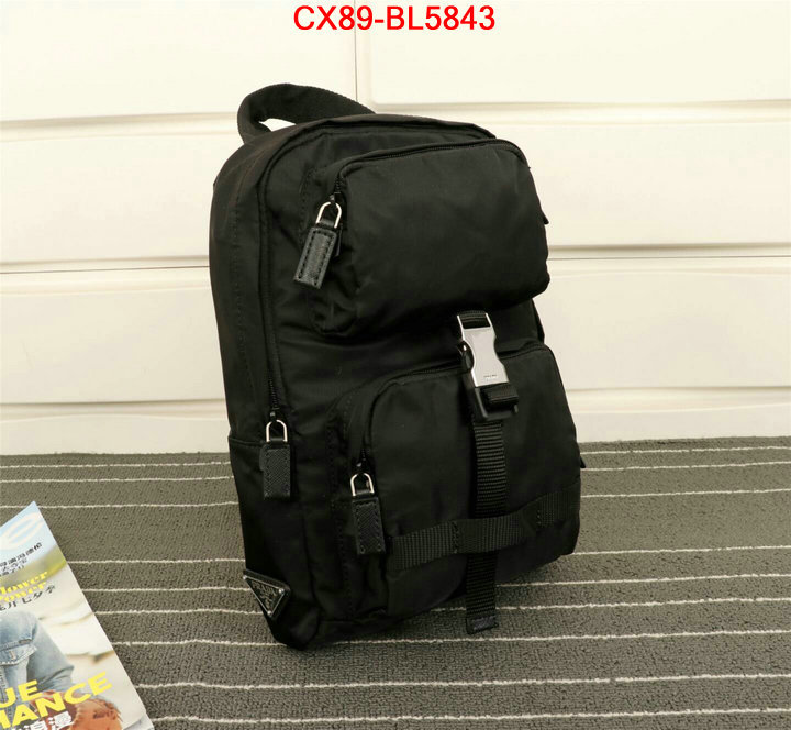 Prada Bags(4A)-Backpack-,top perfect fake ,ID: BL5843,$: 89USD