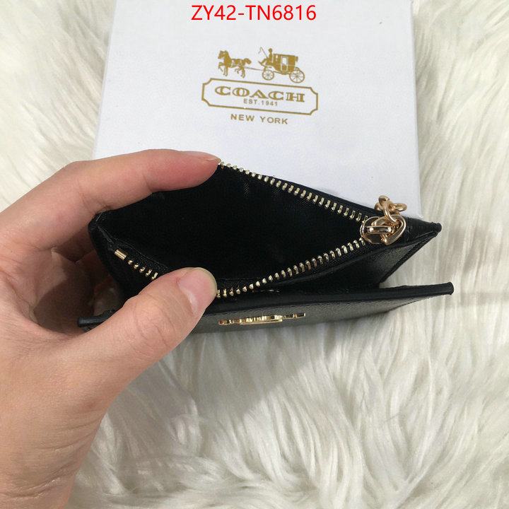 Coach Bags(4A)-Wallet,top 1:1 replica ,ID: TN6816,$: 42USD