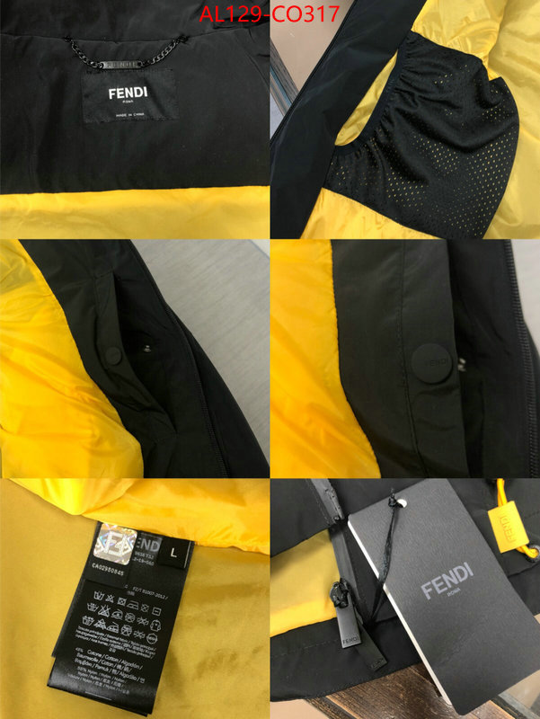 Down jacket Men-Fendi,aaaaa replica , ID: CO317,$: 129USD