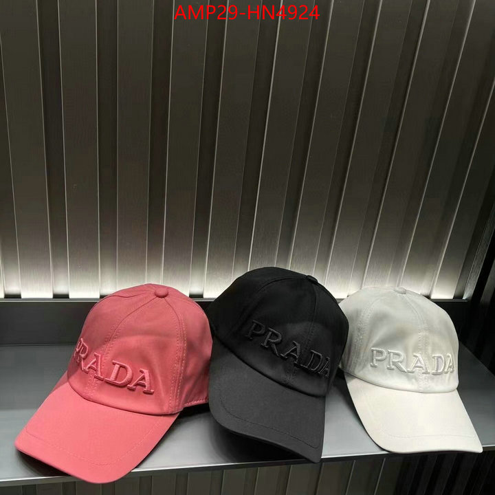 Cap (Hat)-Prada,good quality replica , ID: HN4924,$: 29USD