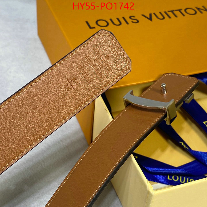 Belts-LV,fashion replica , ID: PO1742,$: 55USD