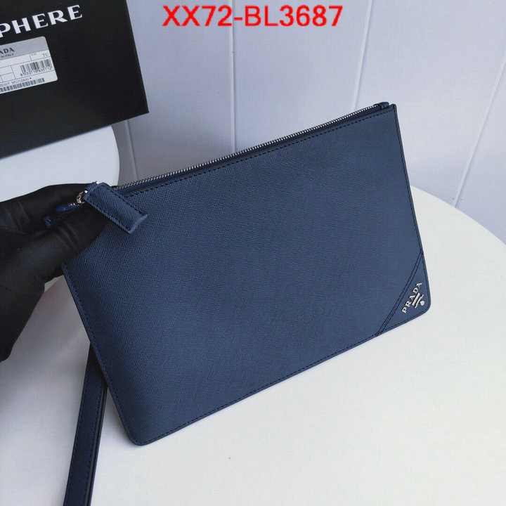 Prada Bags(TOP)-Clutch-,ID: BL3687,$: 72USD