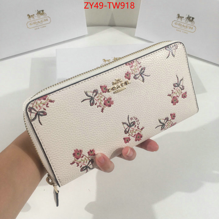 Coach Bags(4A)-Wallet,new designer replica ,ID: TW918,$: 49USD