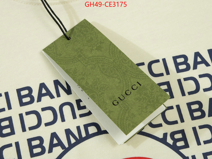 Clothing-Gucci,replica aaaaa designer , ID: CE3175,$: 49USD