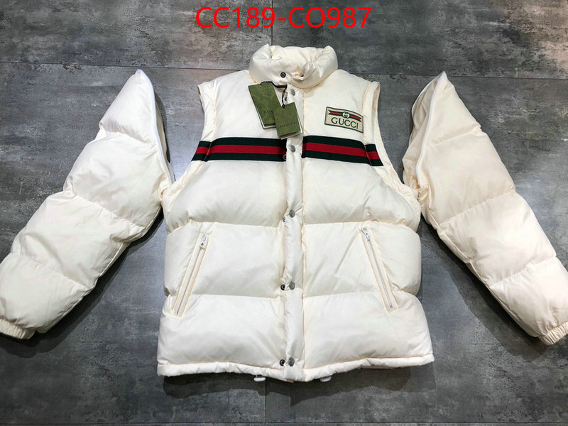 Down jacket Men-Gucci,quality replica , ID: CO987,$: 189USD