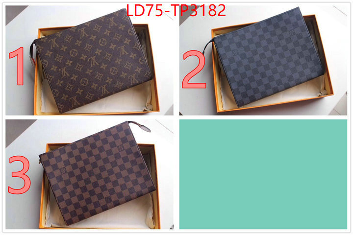 LV Bags(TOP)-Wallet,ID: TP3182,$: 75USD